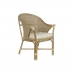 atzveltnes krēsls DKD Home Decor Balts Brūns 66 x 50 x 90 cm