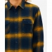 Pánska košeľa s dlhým rukávom Rip Curl Count Žltá Modrá Franela