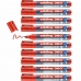 Pennarello per Lavagna Edding 360 Ricaricabile Rosso (10 Unità)