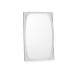 Oglindă de perete Alb Negru Geam Imitație de piele 43 x 65 x 3 cm (4 Unități)