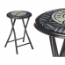 Zložljivi stol Quality Črna Siva PVC Kovina 30 x 30 x 45 cm (10 kosov)