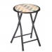 Składany stołek Geometric Czarny PVC Metal 30 x 30 x 45 cm (10 Sztuk)