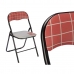 Polstrovaná Skládací židle Hand Made Kaštanová Černý Šedý PVC Kov 43 x 46 x 78 cm (6 kusů)