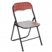Cadeira de Campismo Acolchoada Hand Made Castanho Preto Cinzento PVC Metal 43 x 46 x 78 cm (6 Unidades)
