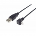USB-kaapeli - micro-USB ku2m1f-90 Musta 1 m (Kunnostetut Tuotteet A)