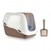 Ящик для кошачьего туалета Белый Бежевый Пластик 39,7 x 57 x 39 cm (6 штук)