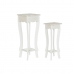 Set di 2 tavoli DKD Home Decor Bianco Marrone Chiaro 30 x 30 x 76,5 cm