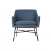 Кресло DKD Home Decor Синий Чёрный Металл 66 x 62 x 75 cm