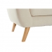 Chaise lonngue sofa DKD Home Decor Flødefarvet Gummitræ 226 x 144 x 84 cm