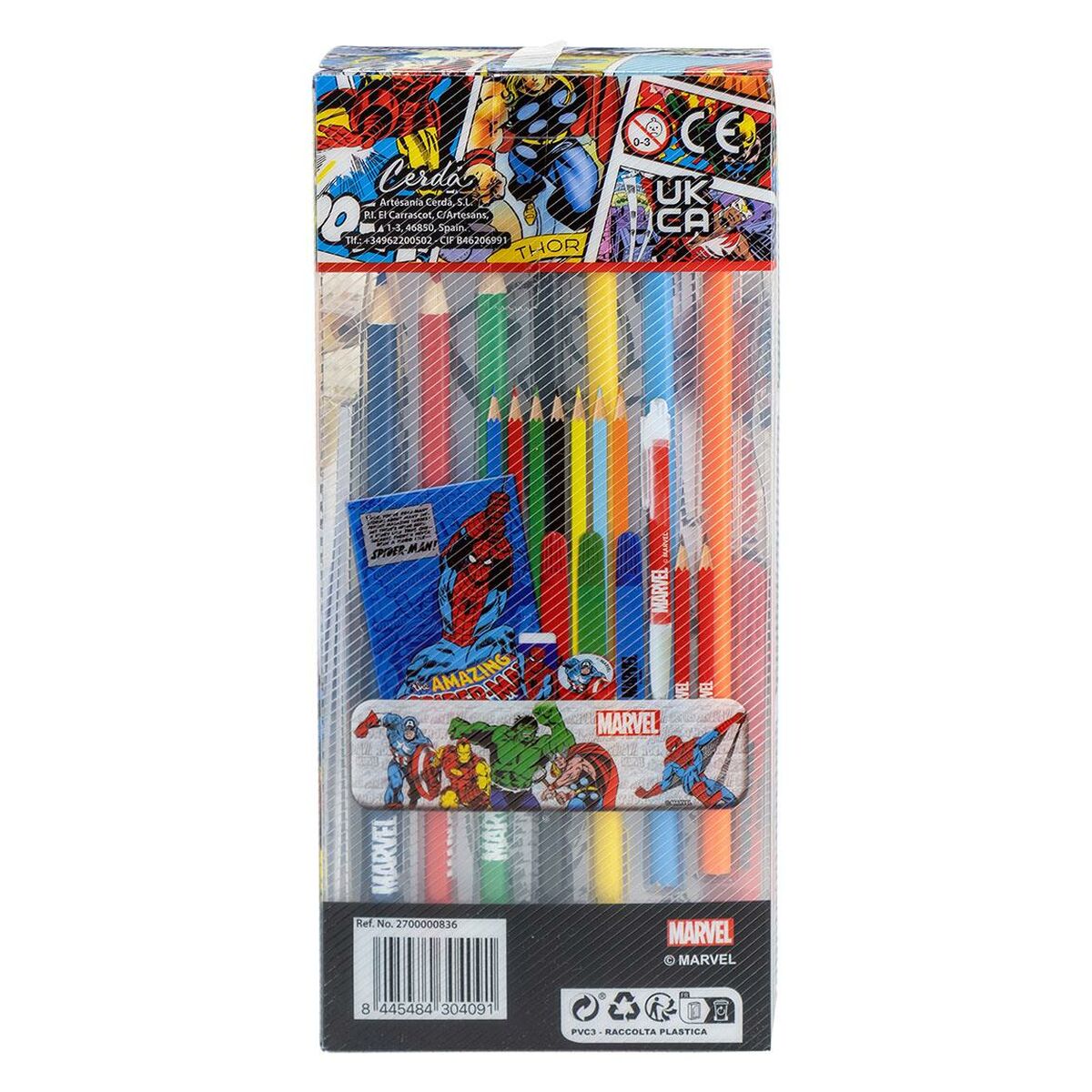 Set Escolar Marvel 16 Piezas Rojo