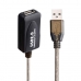 Câble Rallonge à USB Ewent EW1024 25 m Noir