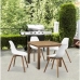 Záhradná stolička Biela 50 x 55 x 85,5 cm (4 Kusy)