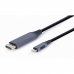 Adapter HDMI v DVI GEMBIRD CC-USB3C-DPF-01-6 Črn/Siv 1,8 m
