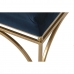 Stolička DKD Home Decor Modrý Zlatá Kov 80 x 40 x 48 cm (2 kusů)