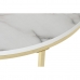 Mesa de apoio DKD Home Decor Branco Dourado Metal Madeira MDF 80 x 80 x 35 cm