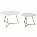 Set of 2 tables DKD Home Decor Valkoinen Kullattu 80 x 80 x 47,5 cm