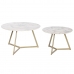 Set van 2 tafels DKD Home Decor Wit Gouden 80 x 80 x 47,5 cm