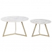 Conjunto de 2 mesas DKD Home Decor Branco Dourado 80 x 80 x 47,5 cm
