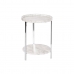 Kisasztal DKD Home Decor Fehér Ezüst színű Fém Fa MDF 40 x 40 x 53 cm