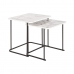 Szett 2 asztallal DKD Home Decor Fehér Fekete 51 x 43 x 49 cm