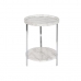 Kisasztal DKD Home Decor Fehér Ezüst színű Fém Fa MDF 40 x 40 x 53 cm