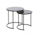 Set of 2 tables DKD Home Decor Musta 50 x 50 x 49 cm
