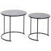 Set of 2 tables DKD Home Decor Musta 50 x 50 x 49 cm