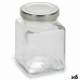 Borcan Transparent Argintiu Metal Sticlă 100 ml 5,6 x 7,6 x 5,6 cm (6 Unități)
