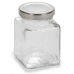 Borcan Transparent Argintiu Metal Sticlă 100 ml 5,6 x 7,6 x 5,6 cm (6 Unități)