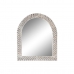 Zidno ogledalo Home ESPRIT Bijela Smeđa Drvo Manga Decapé rezbareno 75 x 4 x 90 cm