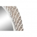 Specchio da parete Home ESPRIT Bianco Marrone Legno di mango Decapaggio Intaglio 75 x 4 x 90 cm