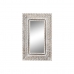 Espelho de parede Home ESPRIT Branco Castanho Madeira de mangueira Decapé Lapidado 62 x 4 x 100 cm
