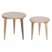 Set of 2 tables Home ESPRIT Valkoinen Luonnollinen 45 x 45 x 45 cm 45,5 x 45,5 x 46 cm