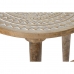 Conjunto de 2 mesas Home ESPRIT Branco Natural 45 x 45 x 45 cm 45,5 x 45,5 x 46 cm