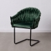 Cadeira de Sala de Jantar 65 x 55 x 82 cm Preto Verde