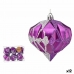 Komplet božičnih kroglic Diamant Vijoličasta Srebrna Plastika 8 x 9 x 8 cm (12 kosov)