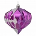 Set of Christmas balls Diamond Purple Silver Plastic 8 x 9 x 8 cm (12 Units)
