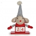 Декоративная фигура Мышь Календарь Красный Серый Деревянный 20 x 11 x 20 cm (8 штук)