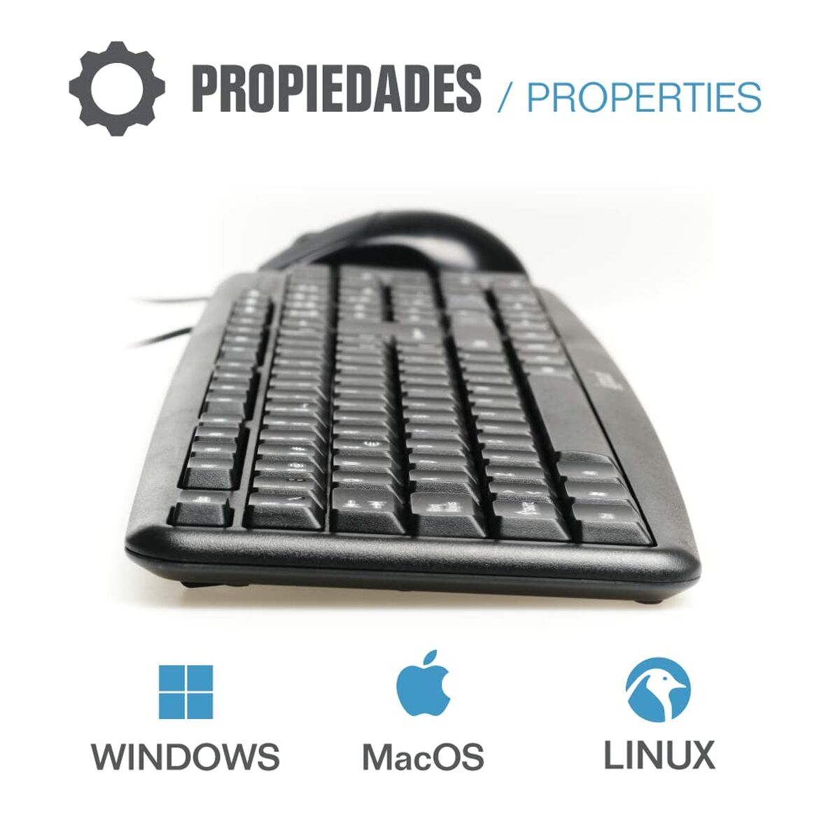Tipkovnica in Miška iggual COM-CK-BASIC QWERTY USB