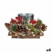 Рождественский подсвечник Деревянный Красный Зеленый Серебристый Натуральный 20 x 11 x 20 cm (4 штук)