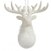 Новогоднее украшение Северный олень Белый Пластик Пурпурин 14 x 15,5 x 7 cm (24 штук)