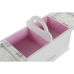 Ékszeres doboz DKD Home Decor 16 x 17 x 28 cm Fehér Világos rózsaszín Fa MDF