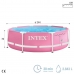 Bazén Odnímatelný Intex Metal Frame 28290NP Růžový 244 x 74 x 244 cm