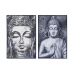 Maalaus Home ESPRIT Buddha Itämainen 83 x 4,5 x 123 cm (2 osaa)