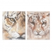 Obraz Home ESPRIT Kolonialny Tygrys 80 x 3,7 x 100 cm (2 Sztuk)