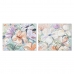 Tablou Home ESPRIT Květiny Shabby Chic 100 x 3,7 x 80 cm (2 Unități)