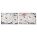 Paveikslas Home ESPRIT Rožių Romantiškas 120 x 3,7 x 80 cm (2 vnt.)
