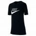 Děstké Tričko s krátkým rukávem Nike Sportswear Černý
