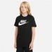 Παιδικό Μπλούζα με Κοντό Μανίκι Nike Sportswear Μαύρο