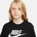 Детский Футболка с коротким рукавом Nike Sportswear Чёрный
